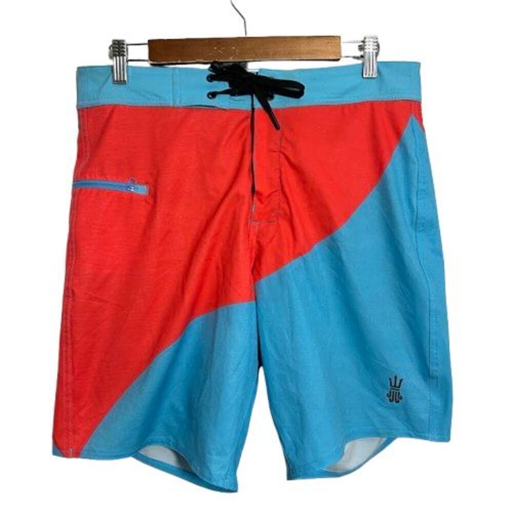 Driftline Original Drifties Board Shorts 32 Blue Lined Wetsuit Neoprene Surfing